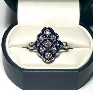 Sapphire and Diamond Statement Ring